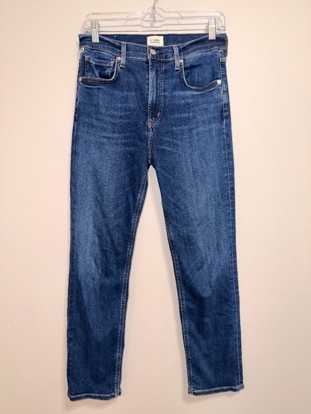 Citizens of Humanity Isola Size 27 Cropped Boot Denim Jeans Dark Wash High Rise - Picture 2 of 9